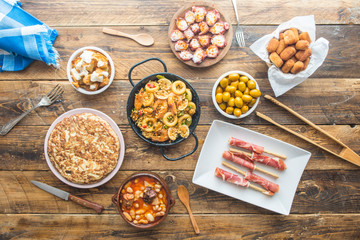 Typical plates in spain