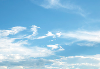 Air clouds in the blue sky
