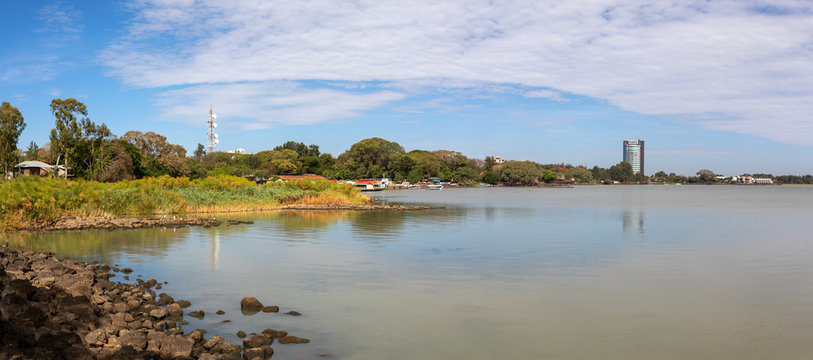 Lake Tana, source of the Blue Nile and the largest lake in Ethiopia. Amhara Region, north-western Ethiopian Highlands, Africa wilderness