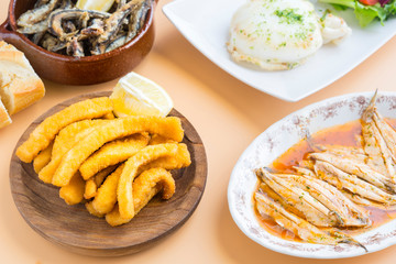 variety of fish typical spanish