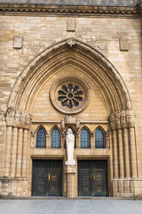 Fototapeta na wymiar Eingang zur Kathedrale Notre Dame in Luxemburg