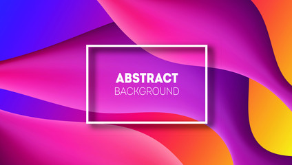 Trendy 3d abstract background. Fluid gradient shapes composition