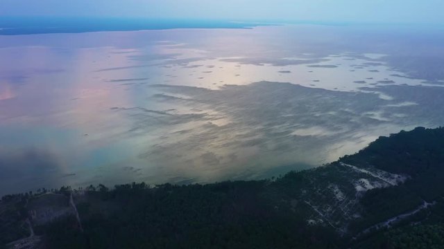 Ukraine. Kiev. Vyshgorod. Kyiv Sea. Aerial. Dnieper. Reservoir. GAES. GES