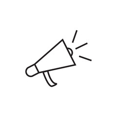 megaphone icon vector line style 