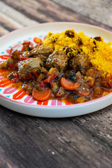 Moroccan beef kefta meatballs meatball and semolina