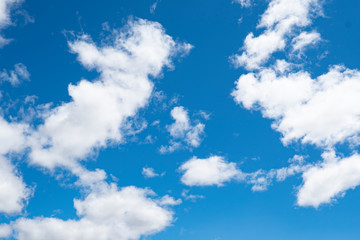 Blue sky with cloud closeup