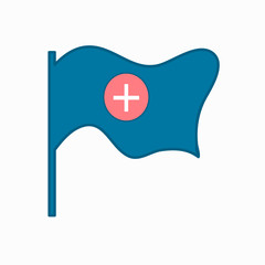 flag icon. Flat isolated illustration for your web design.