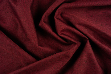 Red fabric background texture.