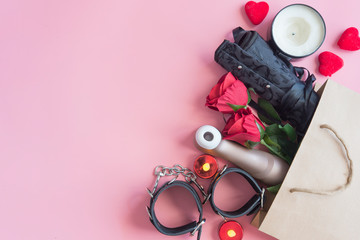 Sex toy with bag for a woman
