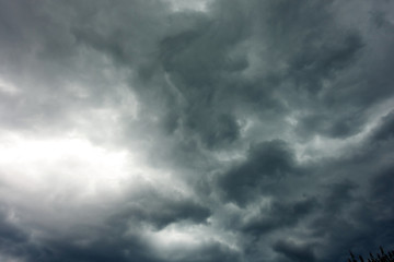 Dark and Dramatic Storm Clouds Area Background