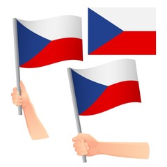 Czech Republic flag in hand set