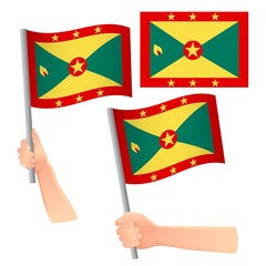 Grenada flag in hand set