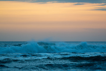 sunset on the background of the Indian Ocean