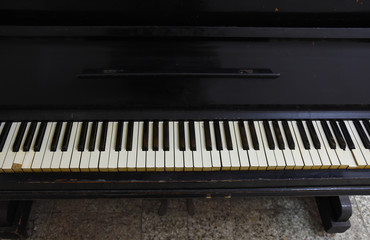 Fototapeta na wymiar Old Retro Piano keyboard