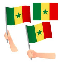 Senegal flag in hand set