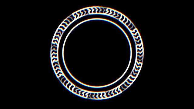 gear shape frame rotating seamless loop for logo animation background New quality universal motion dynamic animated cool video 4k 60p footage