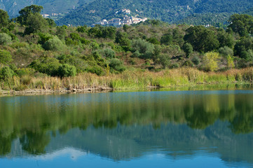 Fototapeta na wymiar Lac de Padula in the north of Corsica