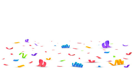 Colorful bright confetti isolated. Vector illustration