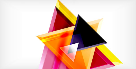 Glossy shiny triangles background