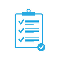 Clipboard line icon. Check list symbol right mark