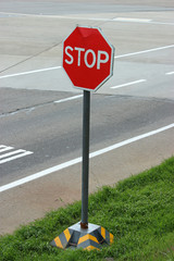 The sign prohibits movement without stopping, stop.