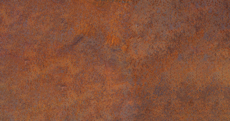 Panoramic grunge rusted metal texture, rust and oxidized metal background. Old metal iron panel....
