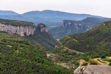 Fototapeta na wymiar View of the Corbera Rocks.