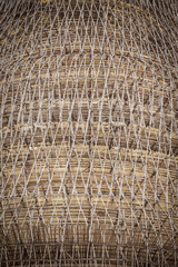 Fototapeta premium bamboo scaffolding around a temple