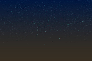 Starry night sky background vector.