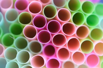 colorful drinking straws