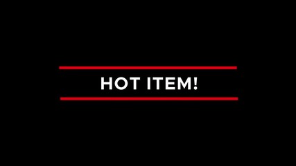 Hot item internet deal template animation for videos, chroma key screen