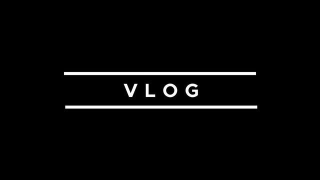 Animated vlog text highlight slide opening/ closing in