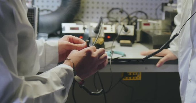 Engineers carrying ut experiment