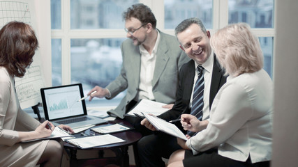 business team working on a new business project.