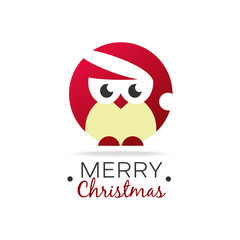 Merry Christmas greeting card. Vector image.