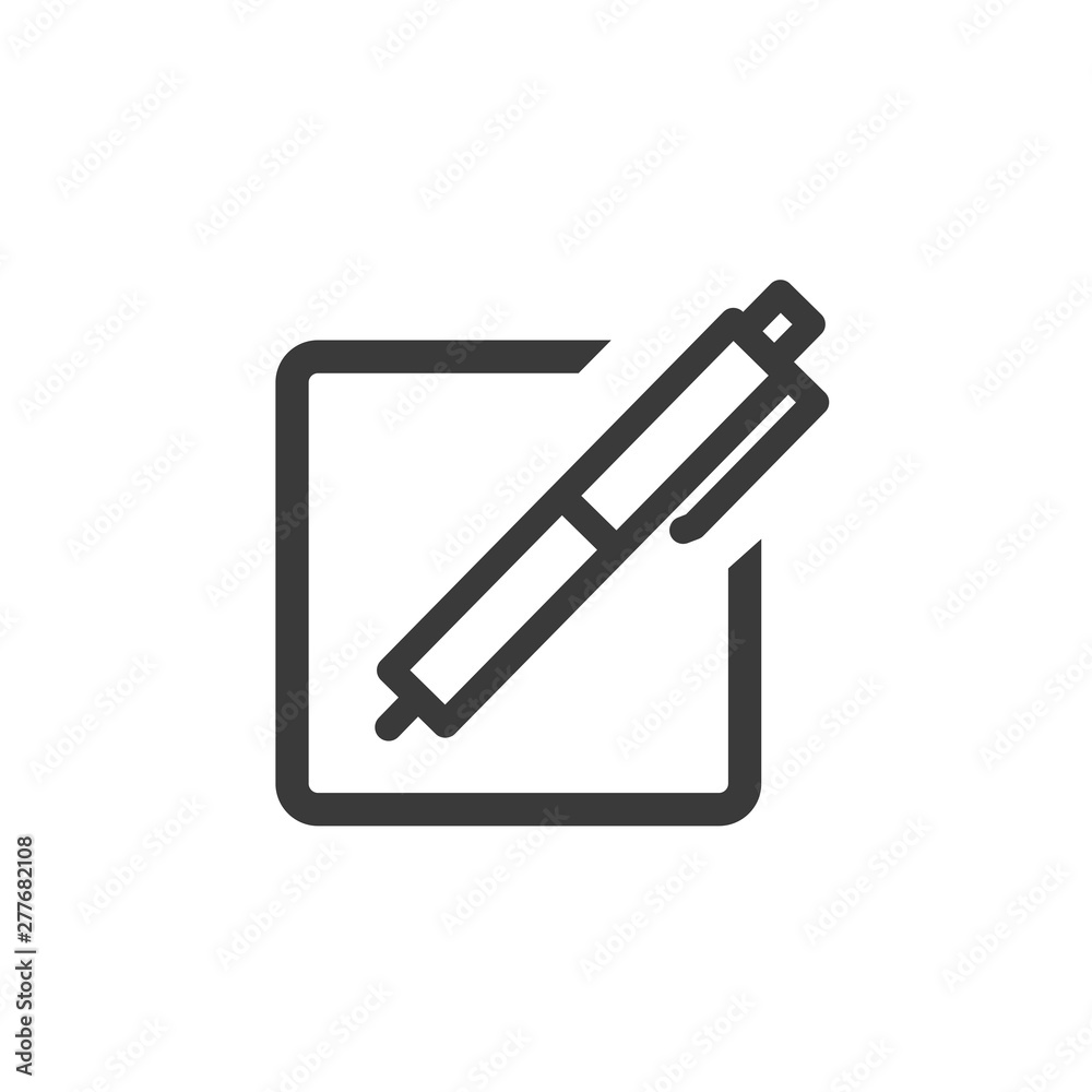 Poster edit icon template black color editable. edit symbol vector sign isolated on white background. simpl