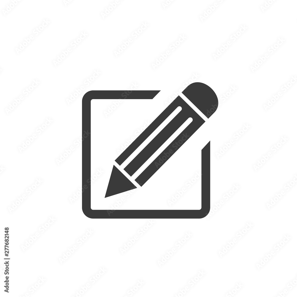 Poster Edit icon template black color editable. Edit symbol vector sign isolated on white background. Simple pictogram vector illustration for graphic and web design.