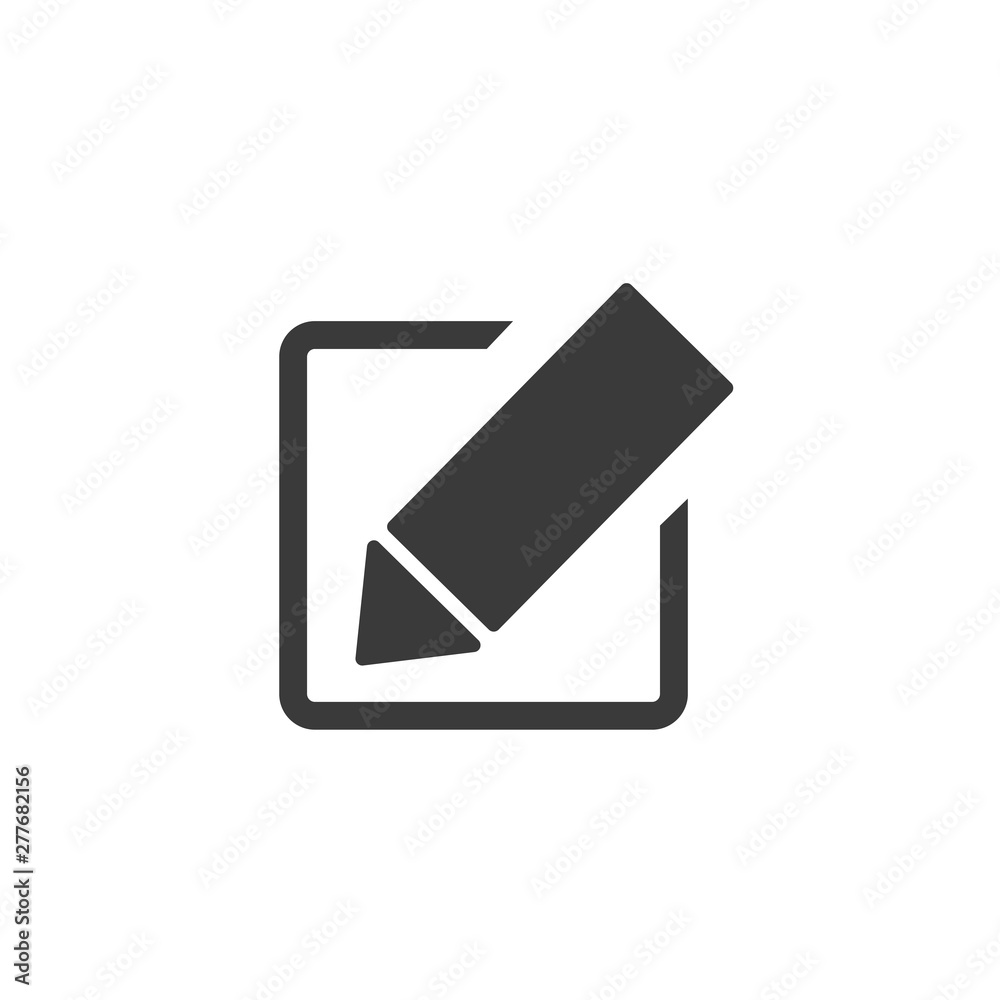 Fototapete Edit icon template black color editable. Edit symbol vector sign isolated on white background. Simple pictogram vector illustration for graphic and web design.