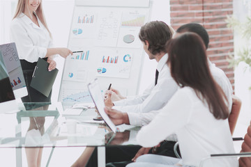 Fototapeta premium business team discussing the financial strategy of the company