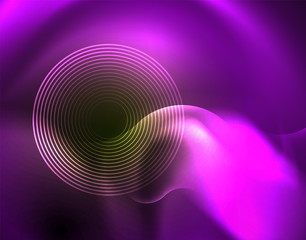 Neon lights vector abstract background