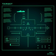 Futuristic virtual graphic touch user interface, target