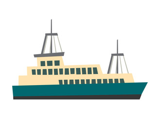 Sheep vector illustration icon. Marine transport flat cartoon style isolated on white background