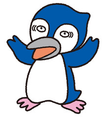 驚くペンギン1
