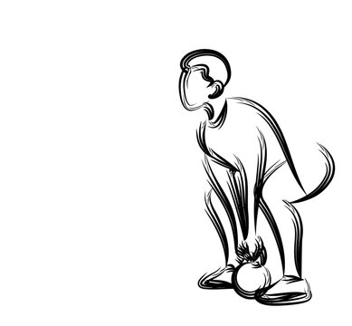 recommend clip art: Sports lifts weight doing core exercises in the gym, Line Art Vetcor Design.