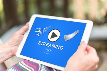 Streaming concept on a tablet