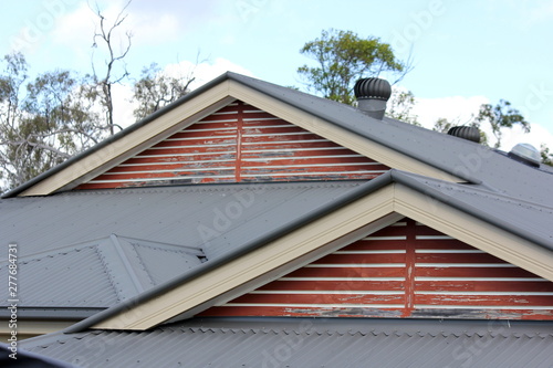 Modern Contemporary Roof line with timber in need of repair