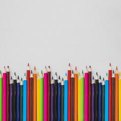 Wavy row of pencils