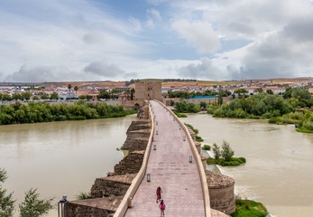 Obraz premium Roman Bridge with Callahora Tower (Torre de la Calahorra) in Cordoba, Andalusia, Spain