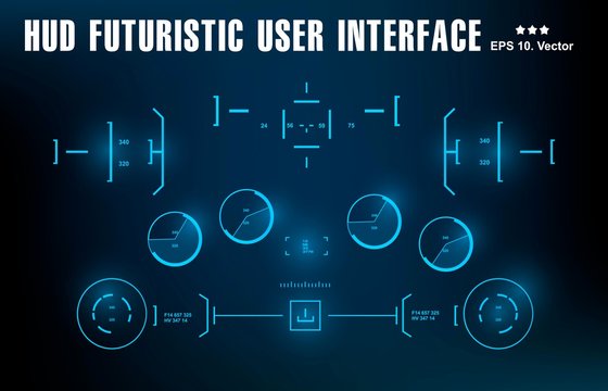 Futuristic virtual graphic touch user interface, target