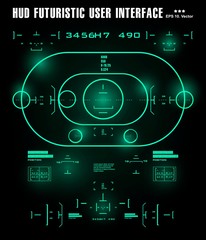 Futuristic virtual graphic touch user interface, target